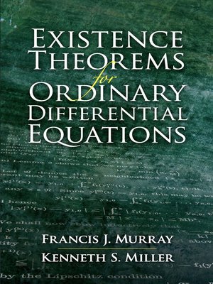 cover image of Existence Theorems for Ordinary Differential Equations